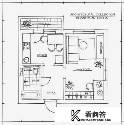 室内平面图手绘怎么画？