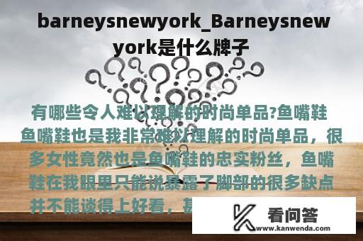  barneysnewyork_Barneysnewyork是什么牌子