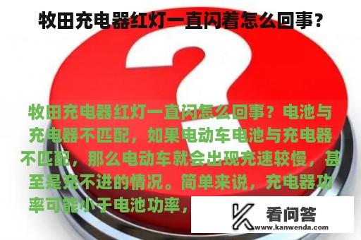 牧田充电器红灯一直闪着怎么回事？