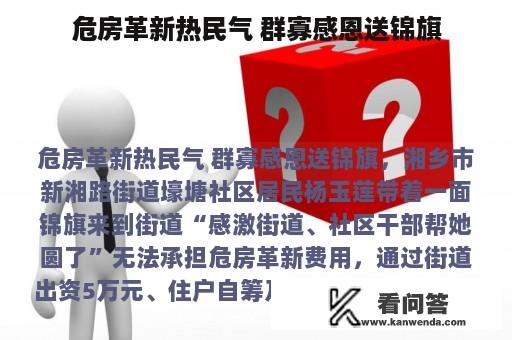 危房革新热民气 群寡感恩送锦旗