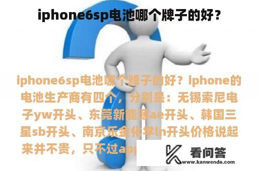 iphone6sp电池哪个牌子的好？