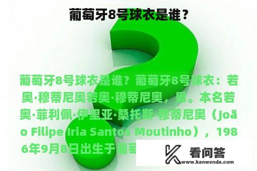 葡萄牙8号球衣是谁？