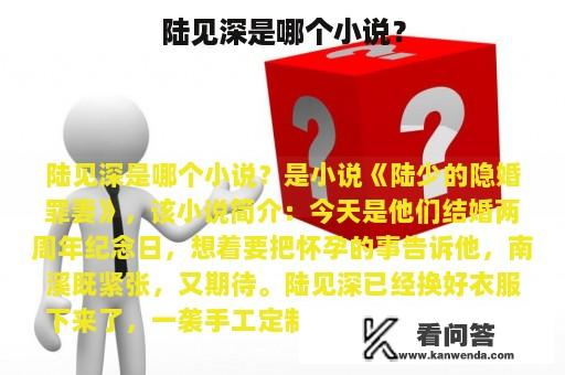 陆见深是哪个小说？