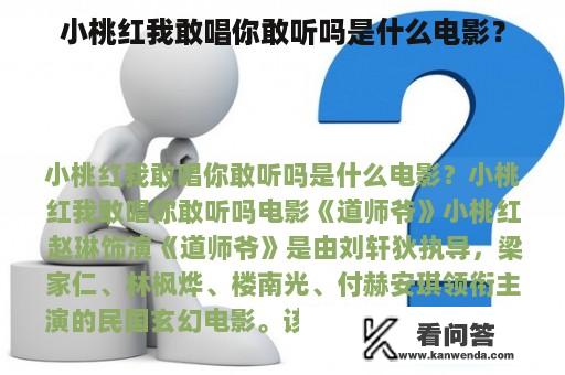 小桃红我敢唱你敢听吗是什么电影？