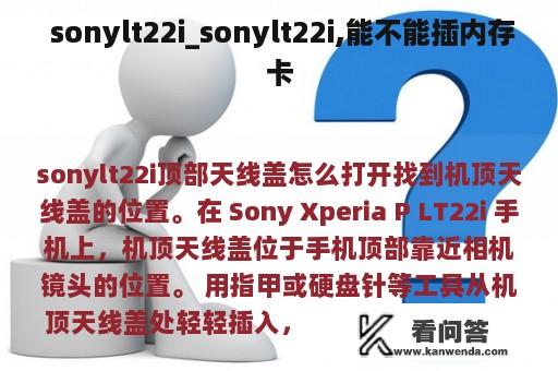  sonylt22i_sonylt22i,能不能插内存卡