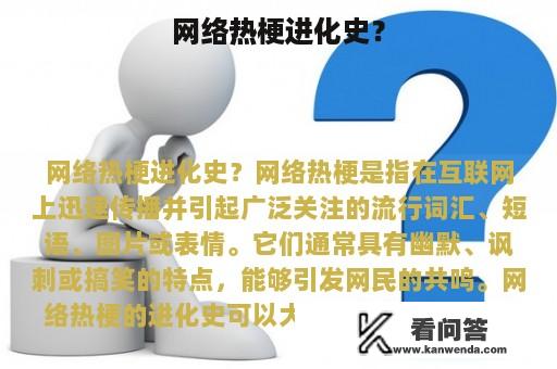 网络热梗进化史？