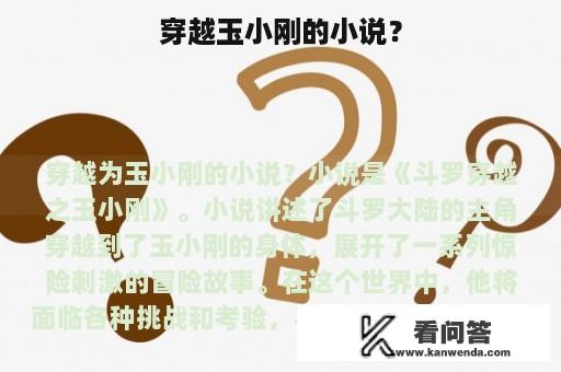 穿越玉小刚的小说？