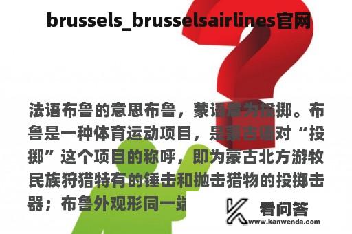  brussels_brusselsairlines官网