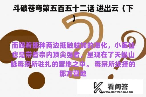 斗破苍穹第五百五十二话 进出云（下）