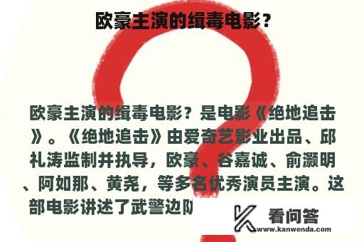 欧豪主演的缉毒电影？