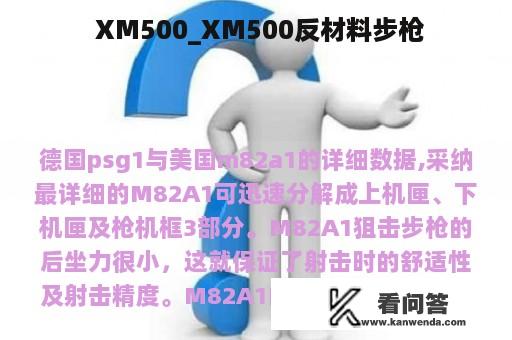  XM500_XM500反材料步枪