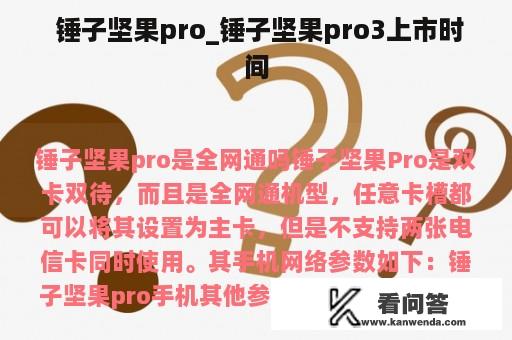  锤子坚果pro_锤子坚果pro3上市时间