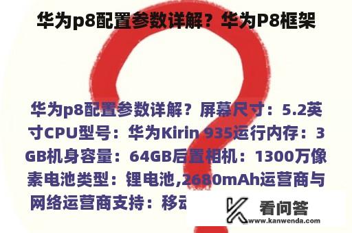 华为p8配置参数详解？华为P8框架