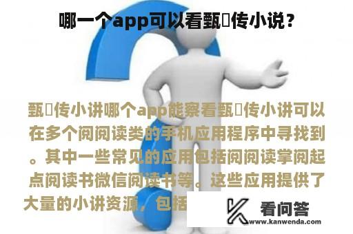 哪一个app可以看甄嬛传小说？