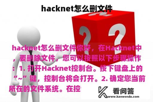 hacknet怎么删文件