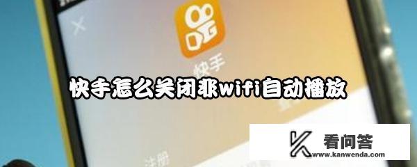 快手怎么关闭非wifi自动播放