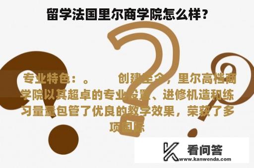 留学法国里尔商学院怎么样？