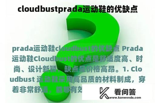 cloudbustprada运动鞋的优缺点