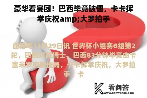 豪华看赛团！巴西毕竟破僵，卡卡挥拳庆祝amp;大罗拍手