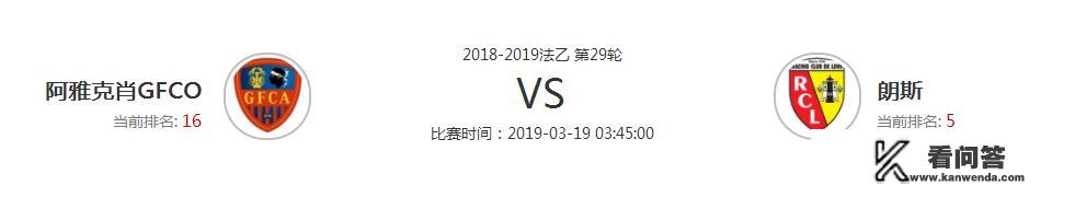 客战不稳朗斯今晚会赢吗？还是阿雅克肖主场会超常发挥