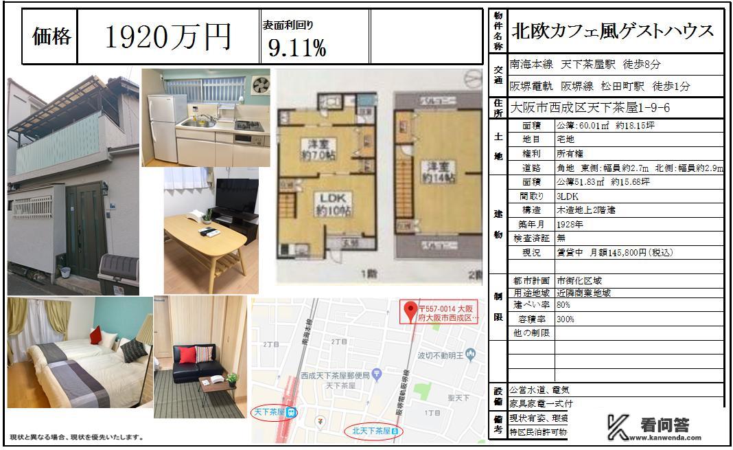 在日本开一个小一点的民宿需要多少钱？要办理什么手续？日本旅游租一户建