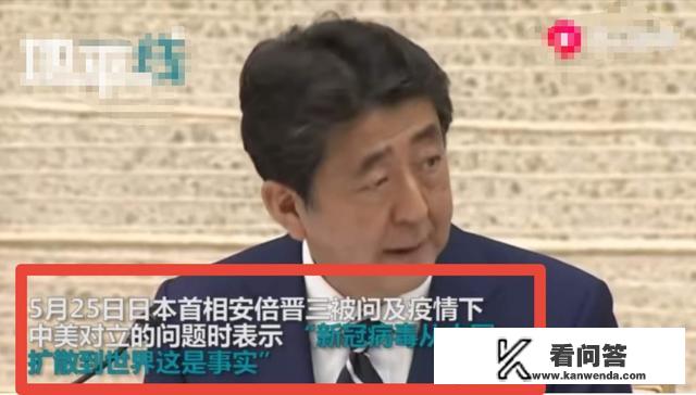 安倍说新冠病毒从中国传至全球，要负责好，美日合作。什么意思？