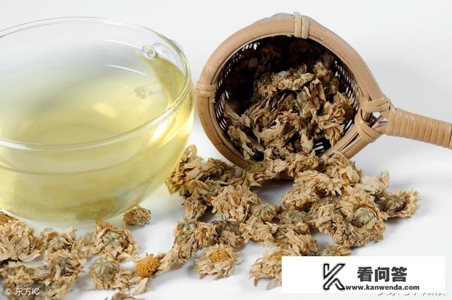 菊花加普洱冲水喝，能缓解牙龈肿痛吗？