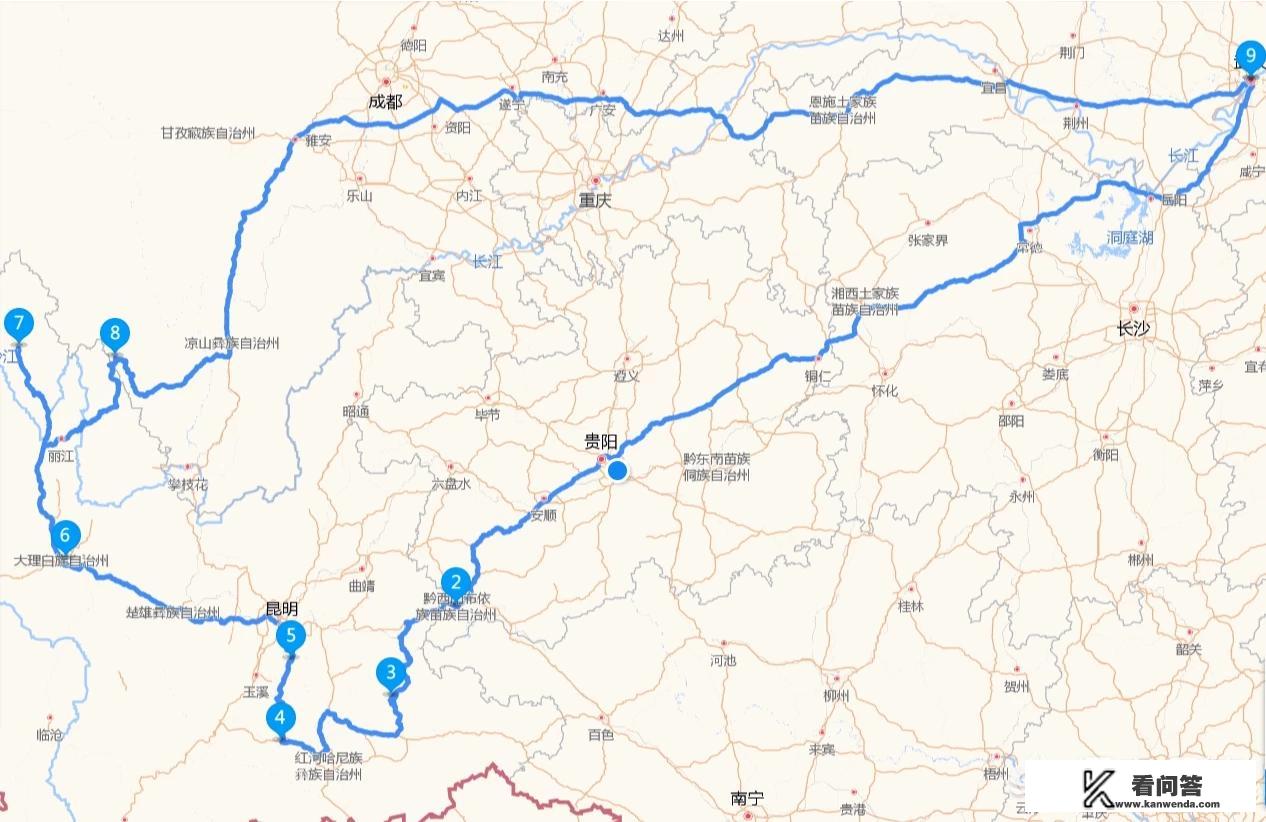 武汉出发去云南自驾旅游，下周出发，时间10-13天，能推荐个路线和注意事项？