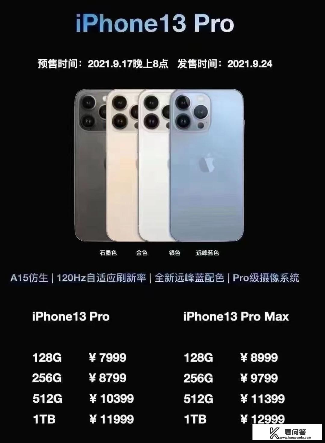 iphone13发布开售时间？
