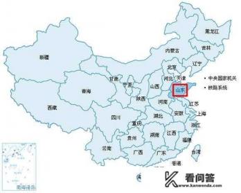 山东在地图哪个位置？