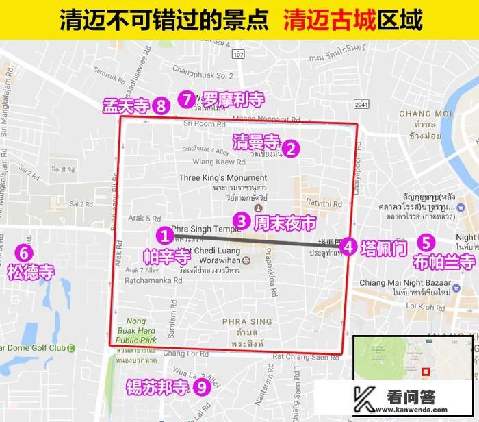 清迈景点与景点距离近么？