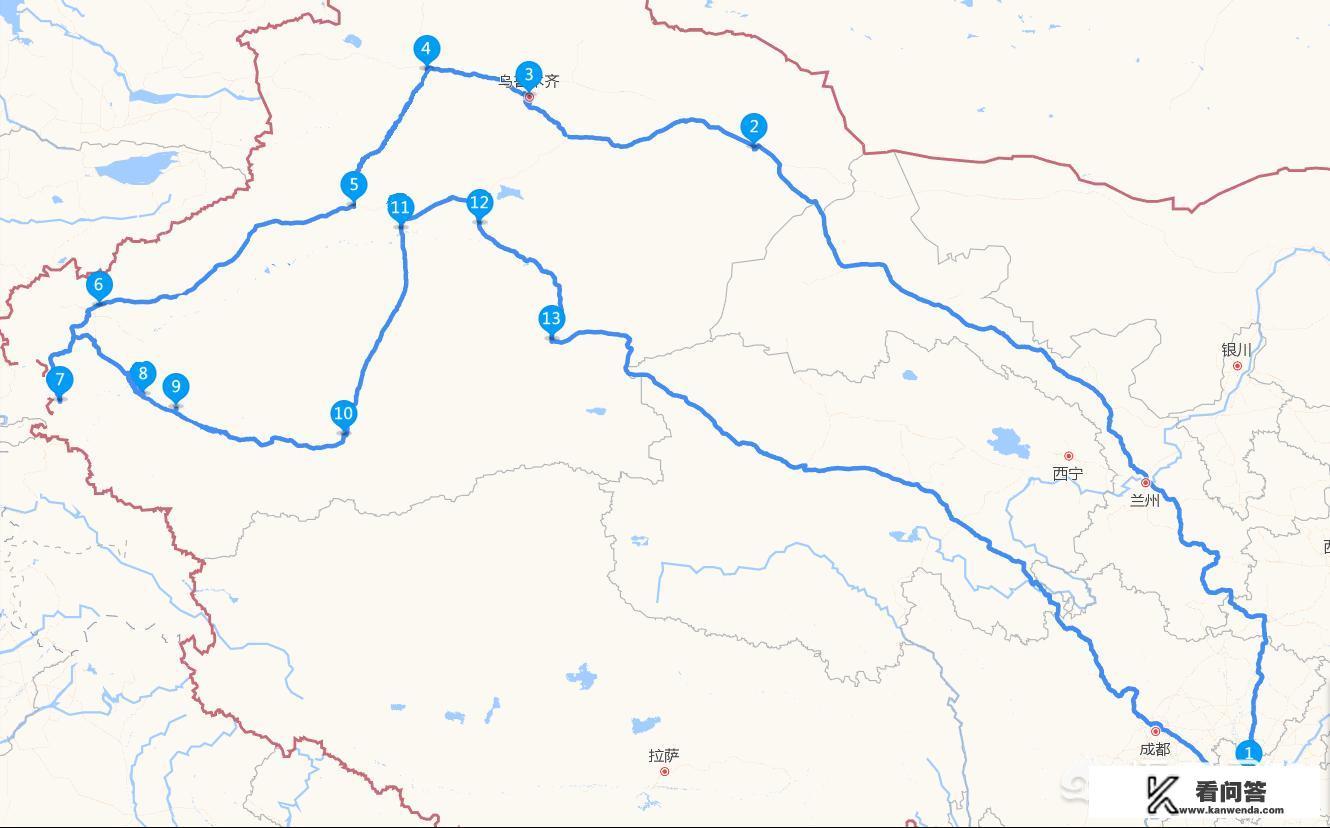 重庆去新疆自驾游二十天，怎么做行程安排？