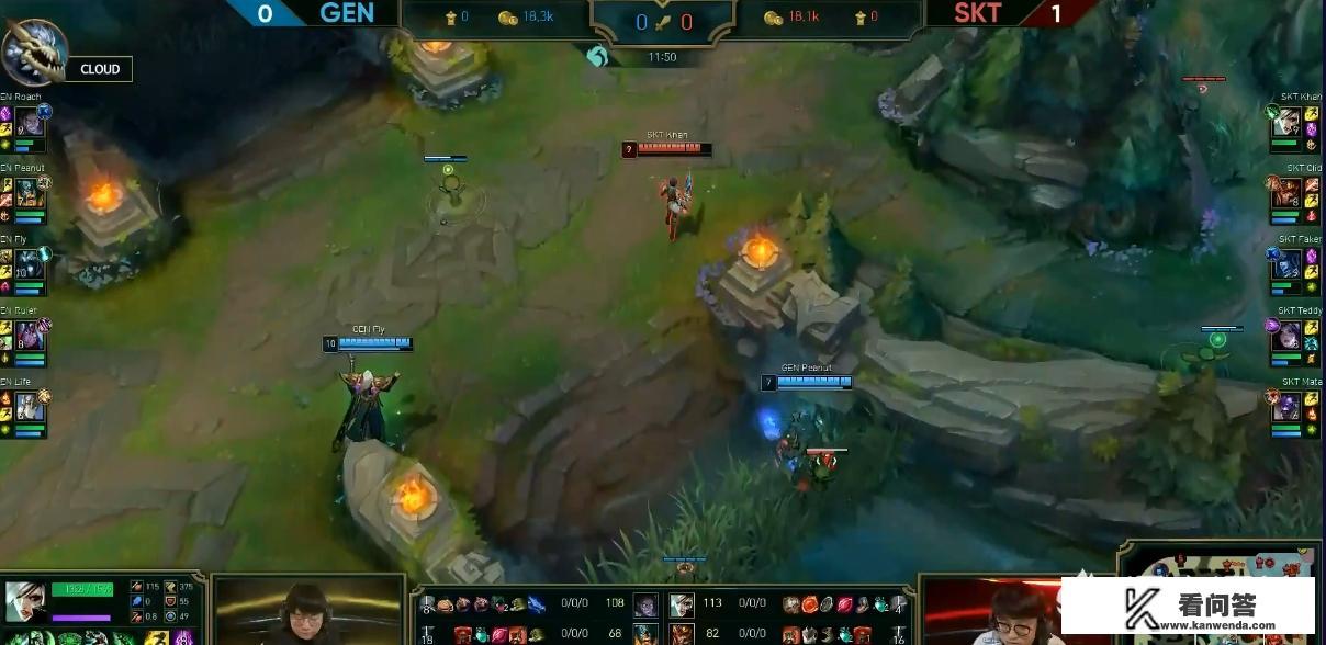 3月1日Khan秒锁瑞雯击败GEN，Faker连选两场丽桑卓，如何评价？