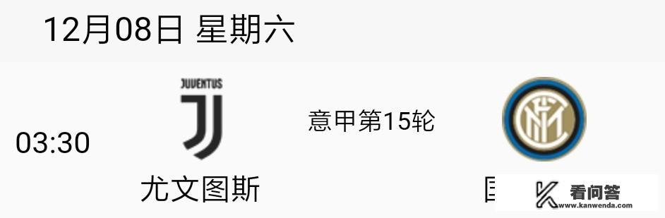 意甲联赛第15轮，尤文图斯VS国际米兰的比赛比分如何预测？C罗能否攻破国米的球门？